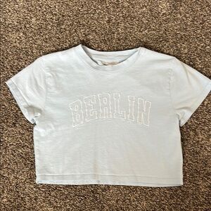 Light Blue Cropped Women’s T-Shirt